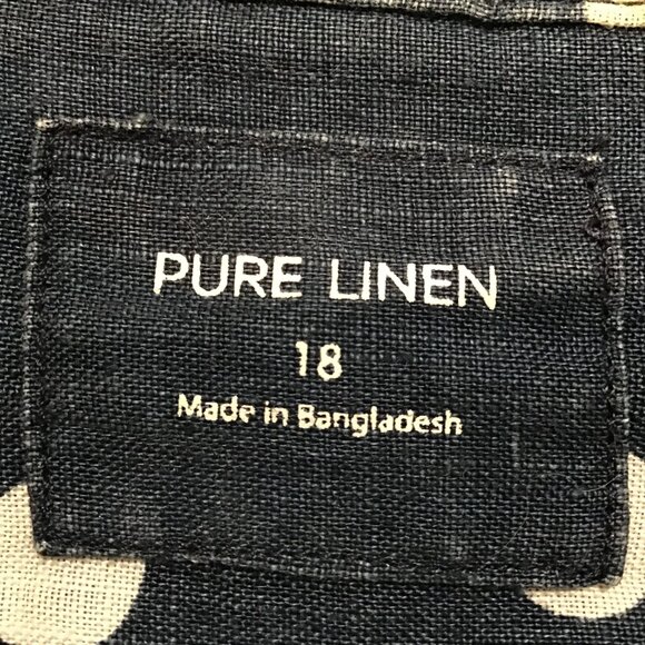 Marks & Spencer Pure Linen Polka Dot Shirt  Size 18 - Picture 11 of 14